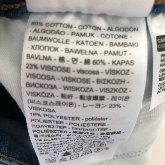 Levis Womens Plus Medium Wash Distressed Frayed Boyfriend Jeans Sz 22W - Picture 10 of 11